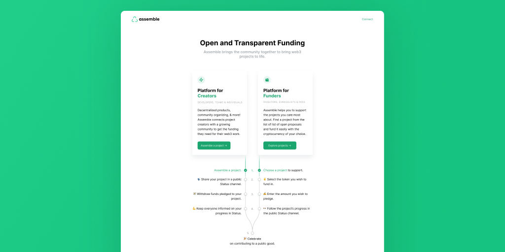 Introducing Assemble Beta – Decentralized, Open, Crowdfunding