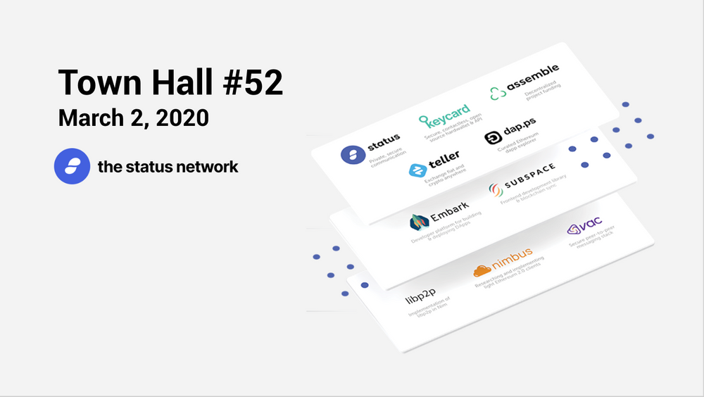 Town Hall #52 - March 2, 2020